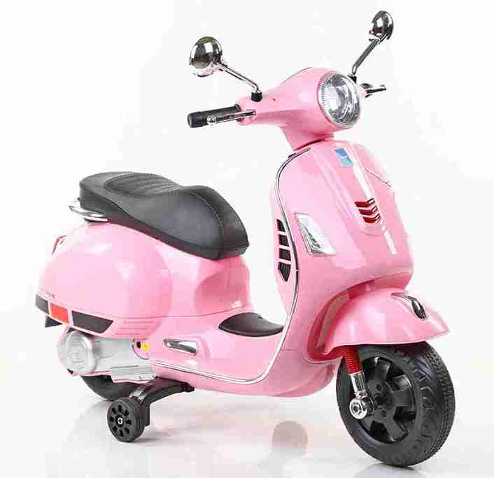 NOVASHOT Vespa 12v Battery Operated Rechargeable Ride On Scooter(Pink)